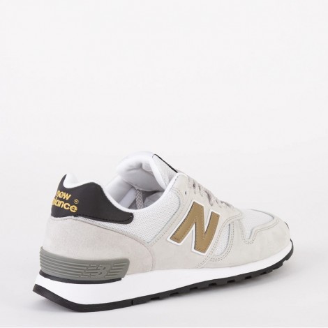 Sneakers 670 Made In Uk Off White With Gold And Black