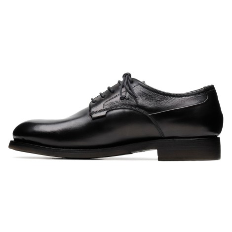 Silvano Sassetti Zurigo Black Leather Derby Shoes - Silvano Sassetti