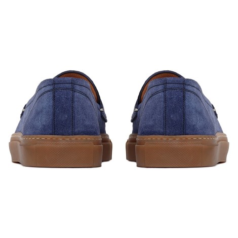 Silvano Sassetti St. Tropez Blue Suede Loafers - Silvano Sassetti