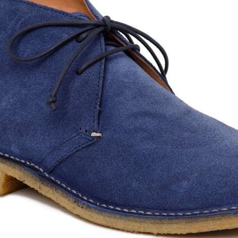 Silvano Sassetti Londra Blue Suede Ankle Boots - Silvano Sassetti