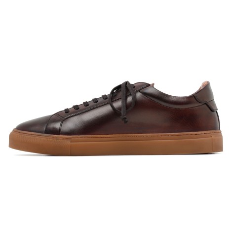 Silvano Sassetti Romilly Dark Brown Leather Sneakers - Silvano Sassetti