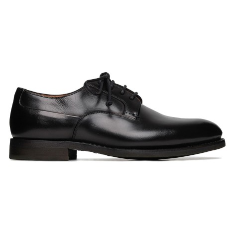 Silvano Sassetti Firenze Black Leather Derby Shoes - Silvano Sassetti