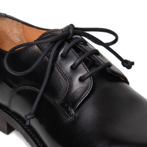 Silvano Sassetti Firenze Black Leather Derby Shoes - Silvano Sassetti