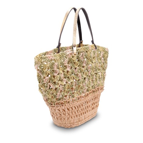 Gabriela Vlad 'Basket Rafia Crochet' Viscose Shopping Bag MED