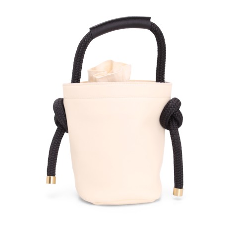 Zucca Recycled Leather Bucket Bag MED