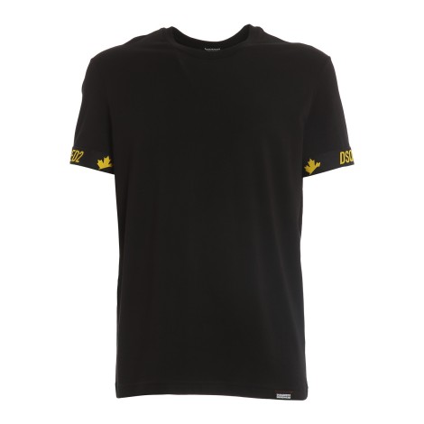 DSQUARED2 T-SHIRT NERA CON BANDE LOGO D9M3U4120967