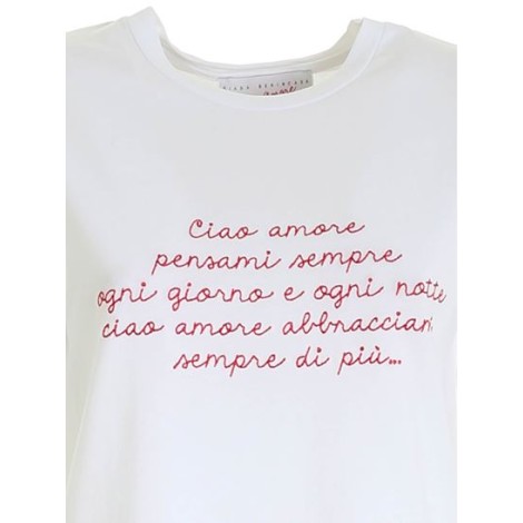 GIADA BENINCASA T-SHIRT CIAO AMORE PENSAMI SEMPRE IN BIANCO S2721TT1