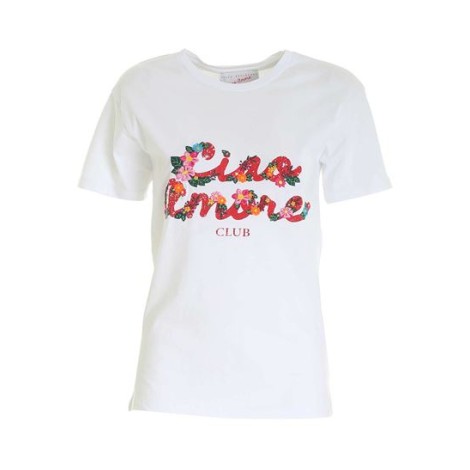 GIADA BENINCASA T-SHIRT CIAO AMORE PENSAMI SEMPRE IN BIANCO S2715TT1