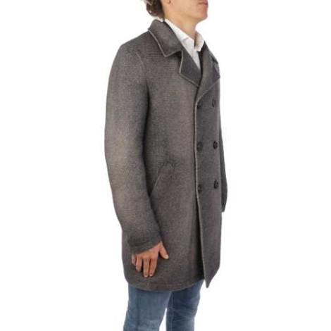 GIMO'S | Men's Double-Breasted Washed Wool Coat