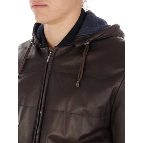 RAVAZZOLO | Men's Leather Hooded Jacket