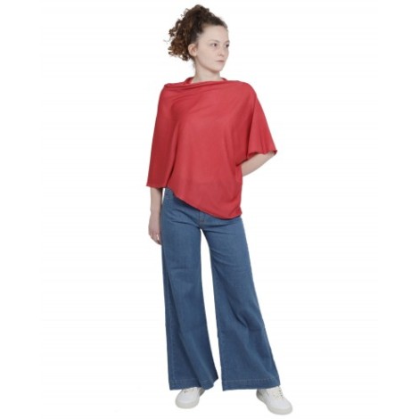 Nenah dust red Poncho top