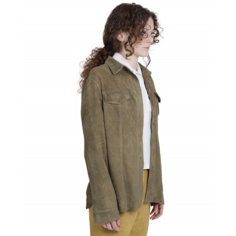 Furling green Valery overshirt