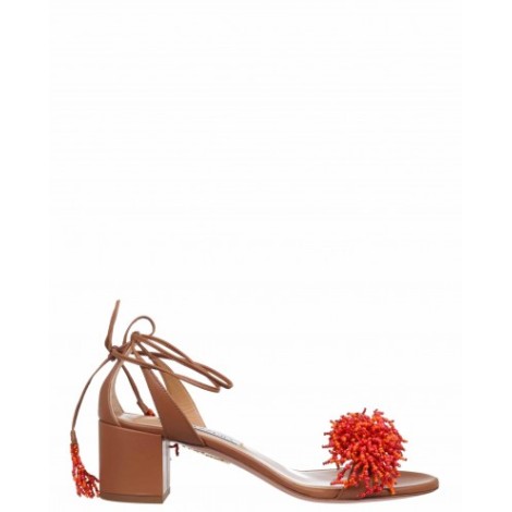 Aquazzura orange Panarea sandals 50