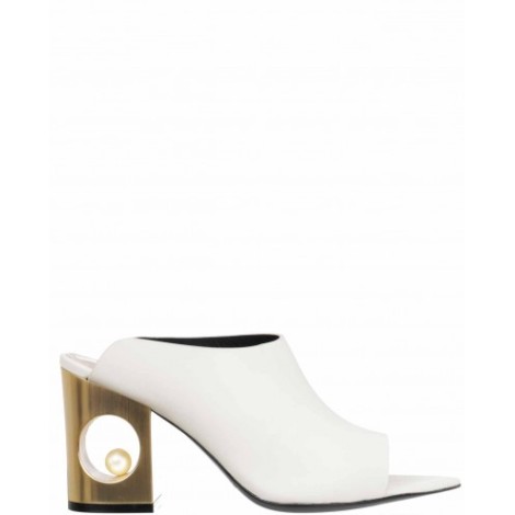 Coliac white Zack mules