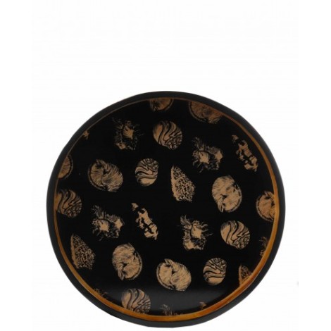 Sensi Studio black Conchitas de la isla round tray