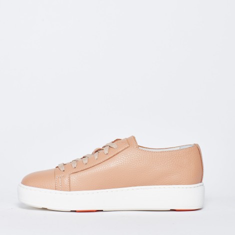 <p>Sneakers in pelle beige</p>