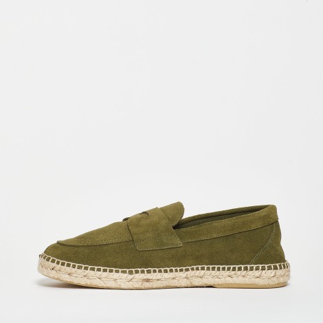 <p>Espadrillas in camoscio verde</p>