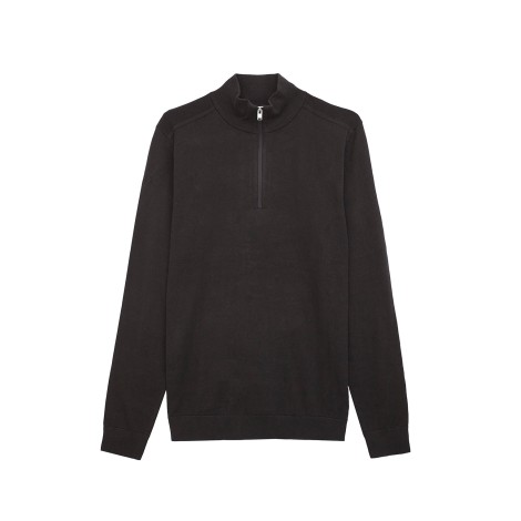 Maglioncino Half Zip Nero