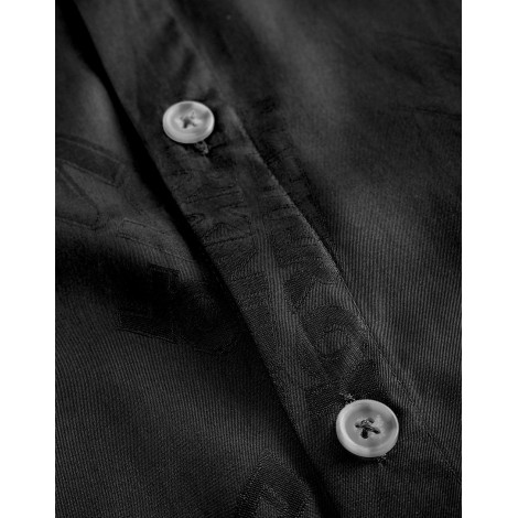 Camicia a maniche lunghe Slim Nera