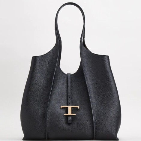 TOD'S BORSA SHOPPING TIMELESS IN PELLE MEDIA - NERO XBWTSBA0300Q8EB999