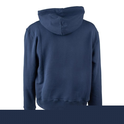Felpa blu con cappuccio e logo