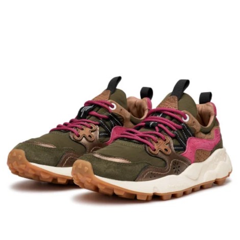 FLOWER MOUNTAIN SNEAKERS YAMANO 3 MILITARE, ROSA 2016780012F04