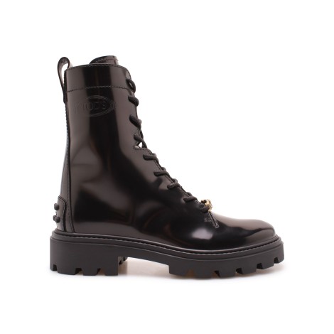 Tod'S Lace-up Leather Ankle Boots 40