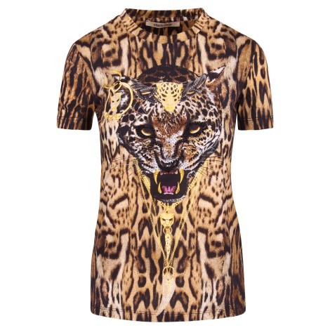 Roberto Cavalli Animalier Print Cotton T-Shirt L