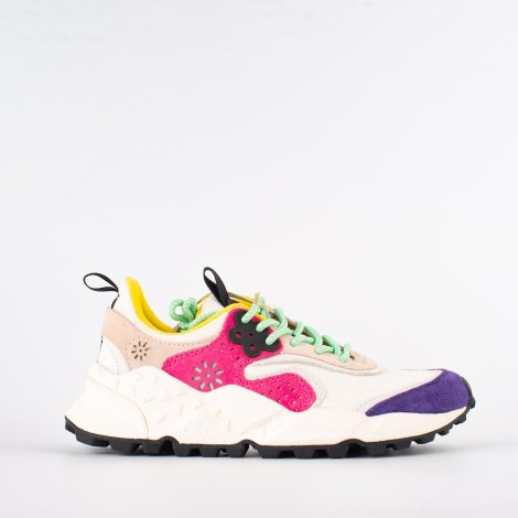 Sneakers in  pelle e cavallino multicolor