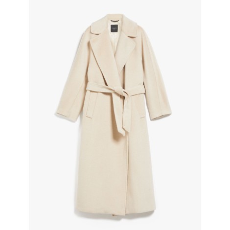 MAX MARA WEEKEND CAPPOTTO TEMPERA IN MISTO LANA AVORIO 50160423600023