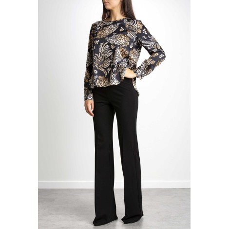 PRINTED TWILL BLOUSE