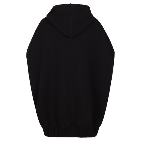 N.21 Fleece-style Wool Poncho M