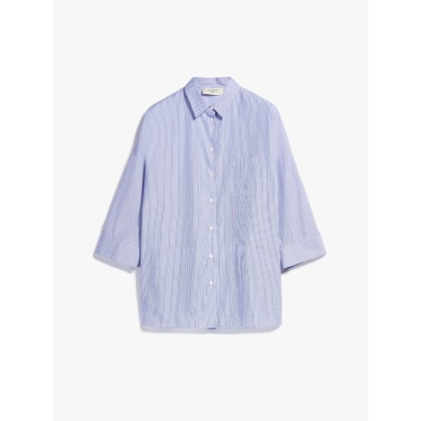 MAX MARA WEEKEND CAMICIA GIRALDA IN POPELINE DI COTONE AZZURRA  51160129600057