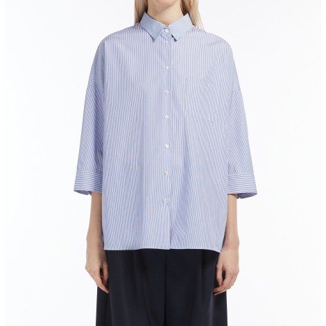 MAX MARA WEEKEND CAMICIA GIRALDA IN POPELINE DI COTONE AZZURRA  51160129600057