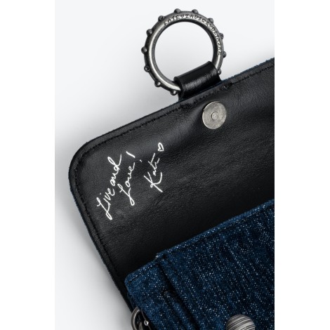 ZADIG&VOLTAIRE kate wallet denim velvet