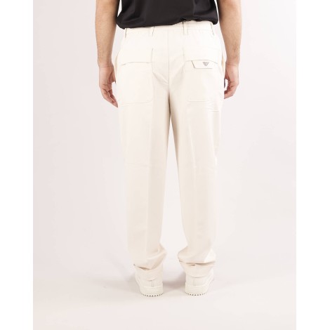 EMPORIO ARMANI Pantaloni in misto modal stretch con risvolto Emporio Armani