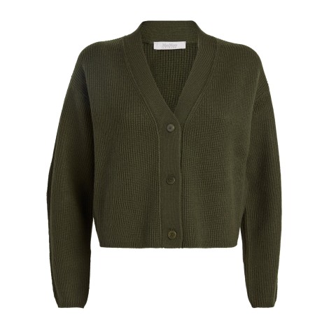 MAX MARA LEISURE CARDIGAN SIAL IN LANA VERDE