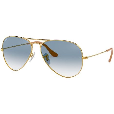 Aviator Gradient RB3025 gold metal blue