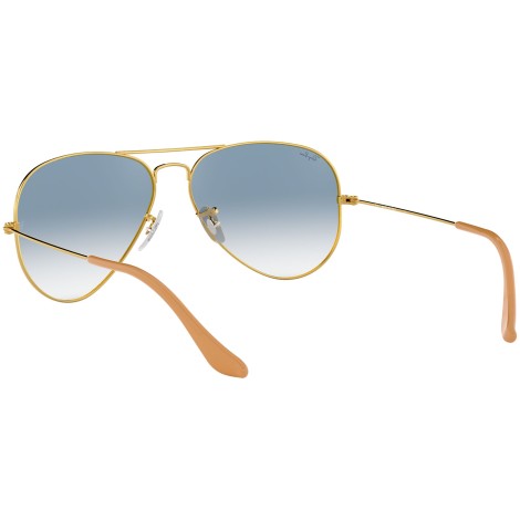 Aviator Gradient RB3025 gold metal blue