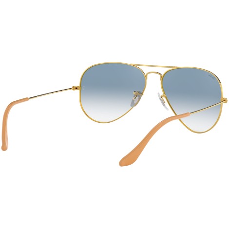 Aviator Gradient RB3025 gold metal blue