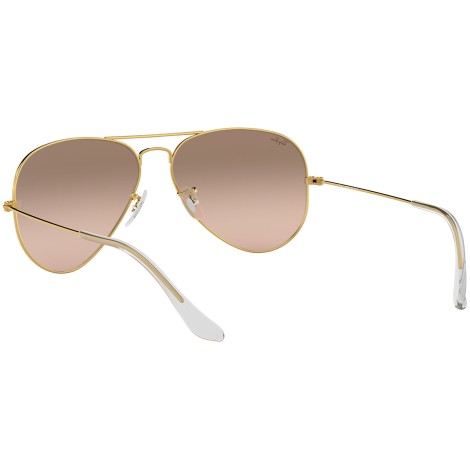 Aviator Gradient RB3025 gold metal pink