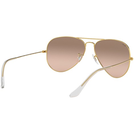 Aviator Gradient RB3025 gold metal pink