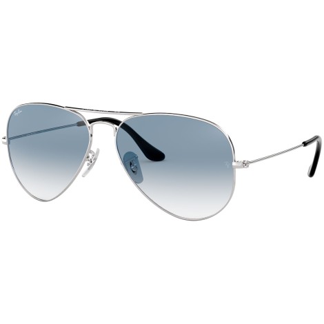 Aviator Gradient RB3025 silver metal blue