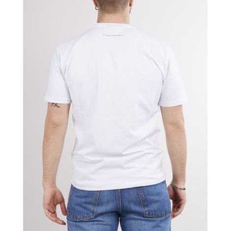 DANIELE ALESSANDRINI T-shirt basic con logo sulla spalla Daniele Alessandrini