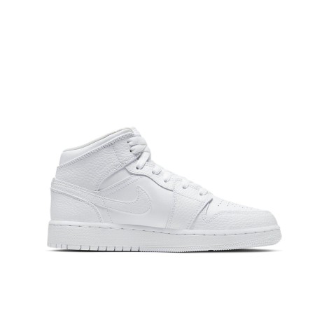 Jordan 1 Mid Triple White (GS)