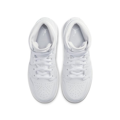 Jordan 1 Mid Triple White (GS)