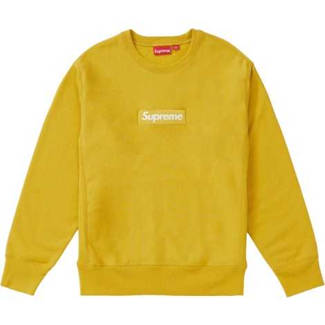 Supreme Box Logo Crewneck (FW18) Mustard