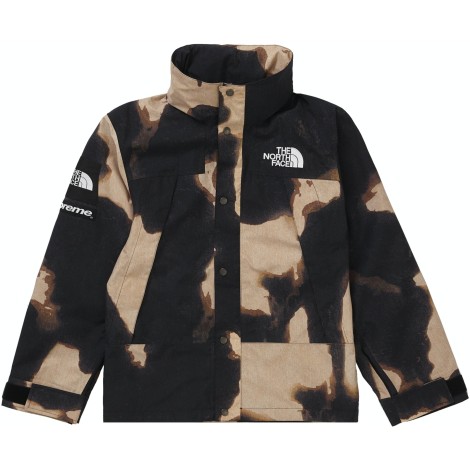 Supreme The North Face Bleached Denim Print Mountain Jacket Black