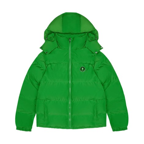 Trapstar Irongate Detachable Hooded Puffer Jacket Green