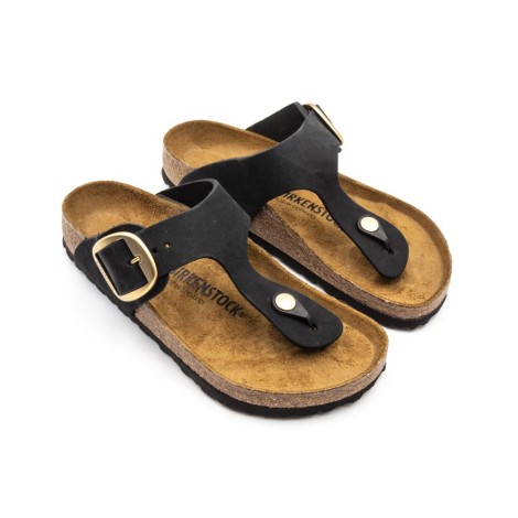 Ciabatta Donna BIG BUCKLE BLACK BIRKENSTOCK Pelle